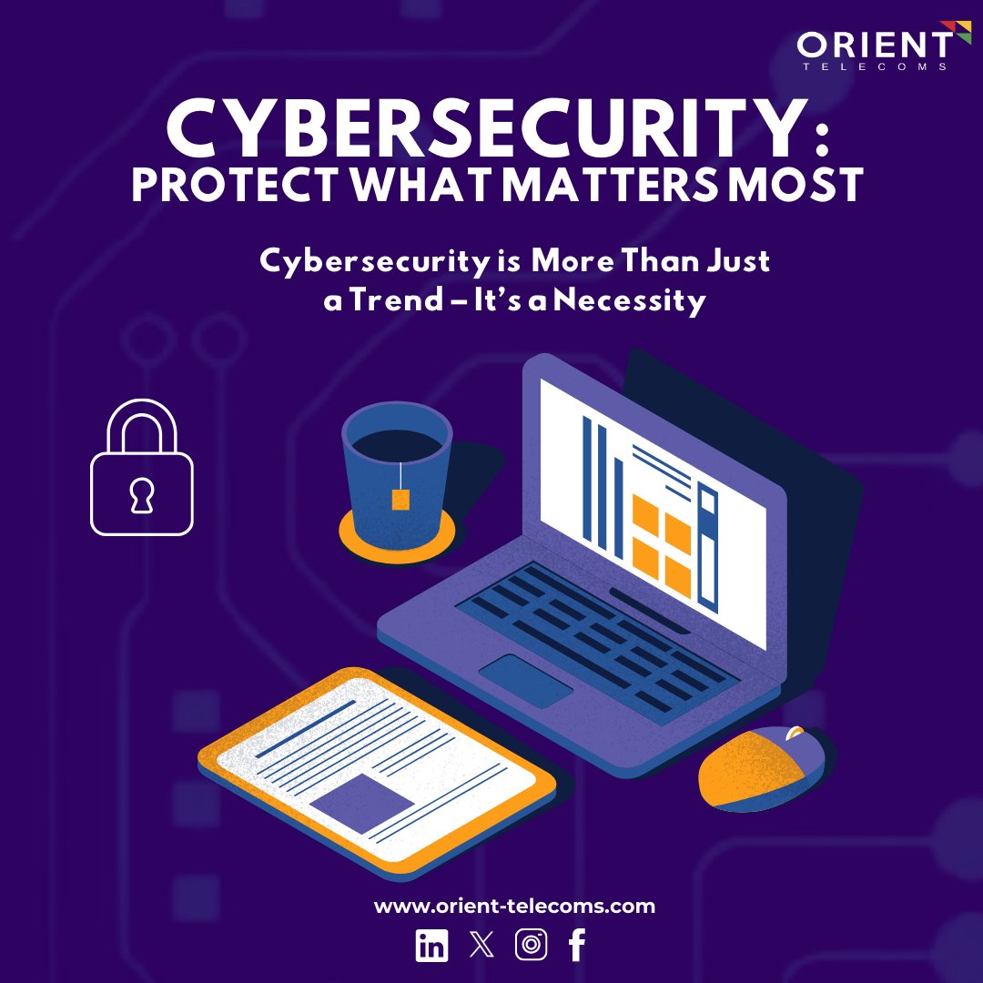 TelecomsOrient's tweet photo. Contact us now to explore how we can strengthen your cybersecurity!

#CyberSecurity #DataProtection #StaySecure #TechSolutions https://t.co/fjSC6i7SYC