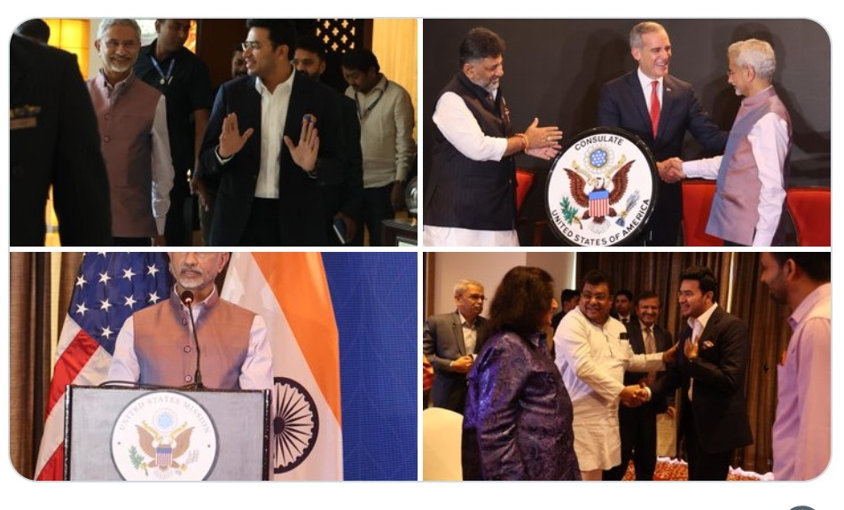 getdeshore's tweet photo. 📢 Big milestone in India-US ties! 🇮🇳🇺🇸
The US Consulate officially opens in Bengaluru, inaugurated by EAM @DrSJaishankar &amp; Ambassador @USAmbIndia Eric Garcetti.

🌐 Enhancing connections in South India for:

Business

Education

Cultural exchange

#USIndiaRelations #Bengaluru https://t.co/kwS09fhDUV