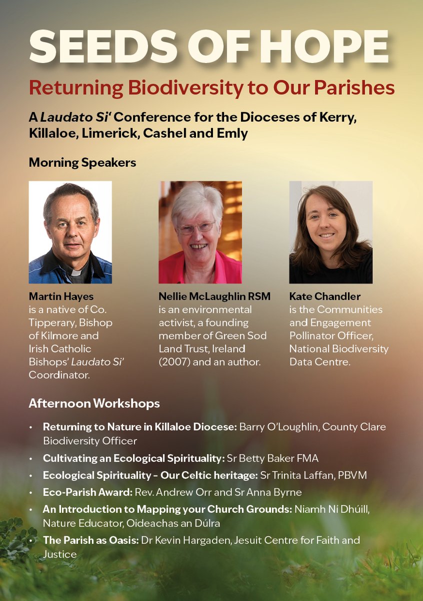TrΓ³caire (@trocaire) on Twitter photo π’Join us for our #LaudatoSi Conference Seeds of Hope to explore how parishes can respond to the ecological crises.
π 25th January
π10AM β 4PM
πSpringfort Hall, Mallow, Co. Cork
π Email maria.murphy@trocaire.org to register!
@catholicbishops <a href="/CatholicNewsIRL/">CatholicNewsIreland</a> <a href="/LSM_Europe/">LaudatoSi Movement_Europe</a> π’Join us for our #LaudatoSi Conference Seeds of Hope to explore how parishes can respond to the ecological crises.
π 25th January
π10AM β 4PM
πSpringfort Hall, Mallow, Co. Cork
π Email maria.murphy@trocaire.org to register!
@catholicbishops <a href="/CatholicNewsIRL/">CatholicNewsIreland</a> <a href="/LSM_Europe/">LaudatoSi Movement_Europe</a>