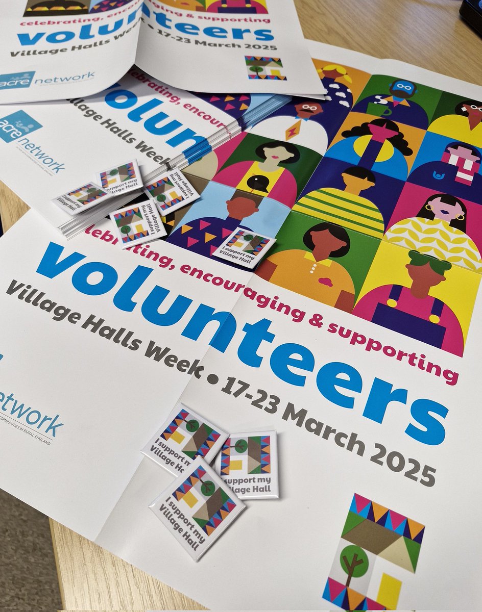 Absolutely love this year's #VillageHallsWeek stash, which has arrived from <a href="/ACRE_national/">ACRE</a>! We're looking forward to promoting the week long celebration of #volunteers running these vital #rural assets here in #Warwickshire, with our 'Halls Together' partner <a href="/YourRCC/">RCC</a>. <a href="/wrccrural/">WRCC</a>