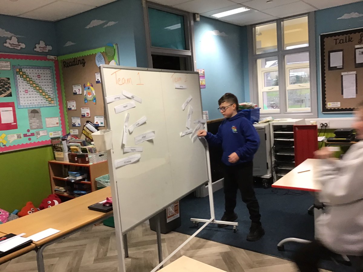 YsgolBrynTeg1's tweet image. Dosbarth Seren had fun identifying and translating Welsh words/phrases/sentences from our Welsh book and competing against each other to find the correct answer. #drawgame