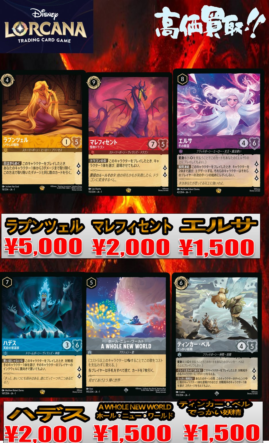 ディズニー ロルカナ デッキパーツ ティンカーベル エルサ