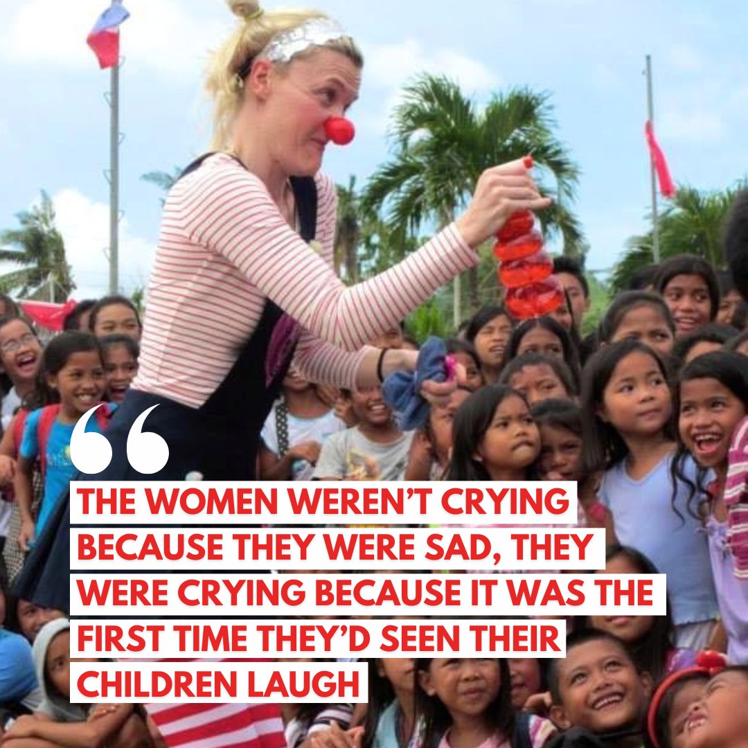 Can’t believe it’s been over 10 years since we shared laughter with children in the Philippines! 🇵🇭

Our Chief Clown, Samantha Holdsworth, recalls a moment from that tour that left a lasting impact on her.

#ClownsWithoutBorders #Philippines #LaughterWithoutBorders