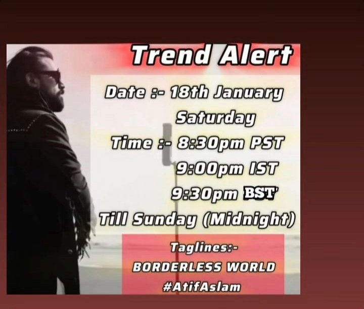 AyyanUniversal's tweet photo. A legendary of legends non another only one @itsaadee
Trend on 18th January 
#borderlessworld 
#atifaslam 
#bringbackatifaslaminbollywood 
Lots of love's From India https://t.co/zOVNaAVw6n