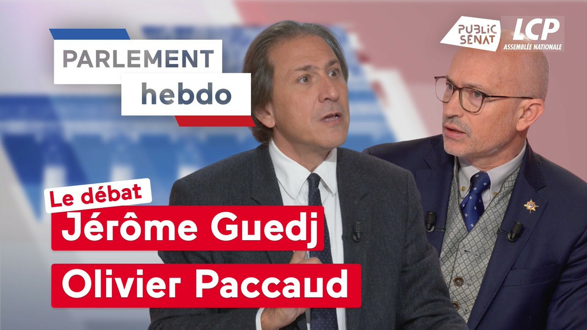 Public Sénat (@publicsenat) on Twitter photo 🔴 A partir de 11h, retrouvez #ParlementHebdo, présenté par <a href="/APoussart/">Alexandre Poussart</a> et <a href="/KathiaGilder/">GILDER</a>, en partenariat avec <a href="/LCP/">LCP</a>
Invités 👇
<a href="/olivierpaccaud/">Olivier PACCAUD</a>, Sénateur LR de l'Oise
<a href="/JeromeGuedj/">Jérôme Guedj</a>, Député PS de l’Essonne 🔴 A partir de 11h, retrouvez #ParlementHebdo, présenté par <a href="/APoussart/">Alexandre Poussart</a> et <a href="/KathiaGilder/">GILDER</a>, en partenariat avec <a href="/LCP/">LCP</a>
Invités 👇
<a href="/olivierpaccaud/">Olivier PACCAUD</a>, Sénateur LR de l'Oise
<a href="/JeromeGuedj/">Jérôme Guedj</a>, Député PS de l’Essonne