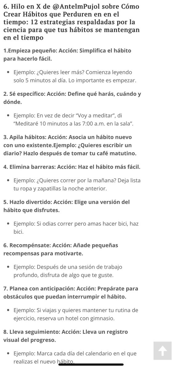 joancmarch's tweet photo. Hilo en X de @AntelmPujol sobre Cómo Crear #Hábitos que Perduren en en el tiempo: 12 estrategias respaldadas por la ciencia para que tus hábitos se mantengan en el tiempo
1. #Empieza #pequeño
Mis #CrónicasSanitarias @IndeGranada
🔴https://t.co/3xOCANIbq3 https://t.co/RtvWZiwUIu