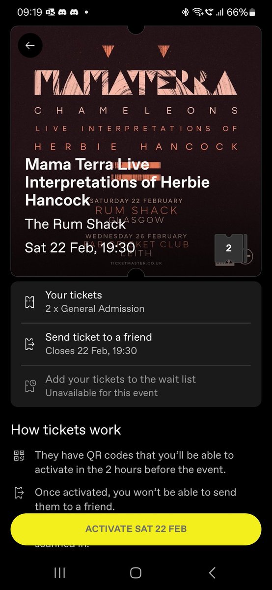 holmesgroove's tweet photo. I was thinking back to this time last year, my first of 6 #MamaTerra (@cafollamusic) shows in 2024! All outrageously good shows!
Just got our tickets for their first show in #Glasgow this year... #TheRumShack - February 22
#Chameleons
#TheSummoned
#AcidJazzRecords
โ๏ธ ๐ โค๏ธ ๐ถ https://t.co/oJenPKeUDt