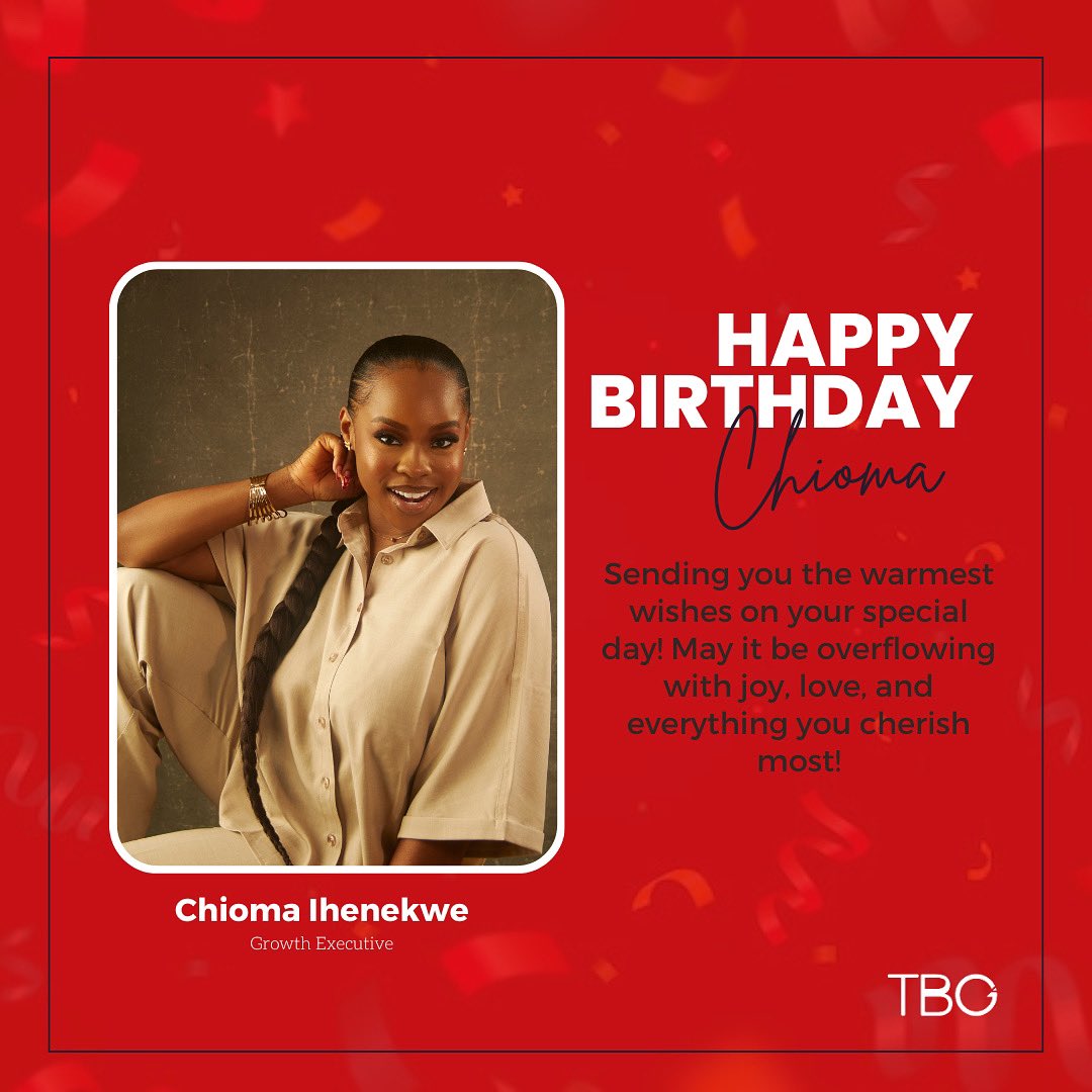 consulting_tbo's tweet photo. Happy Birthday to our awesome Growth Executive, Chioma Ihenekwe! 🎉
May this new year bring you more wins, laughter, and everything you desire. Keep learning, growing and thriving!
Have a wonderful celebration! 🥂
#happybirthday #growthexecutive #teamtbo https://t.co/HKbxMn7khR