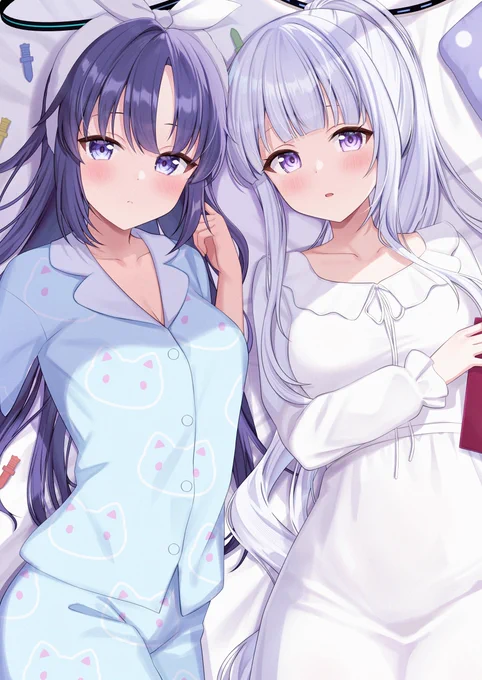ユウカとノア(パジャマ)#ブルアカ #BlueArchive 