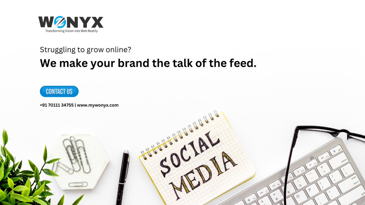 WonyxItsolution's tweet image. At #WonyxITSolutions, we’re offering #SocialMediaMarketing Services at prices you won’t believe!
📞 Contact us today to get started and watch your brand thrive online!
mywonyx.com | +91 70111 34755
#wonyx #socialmediamanagement