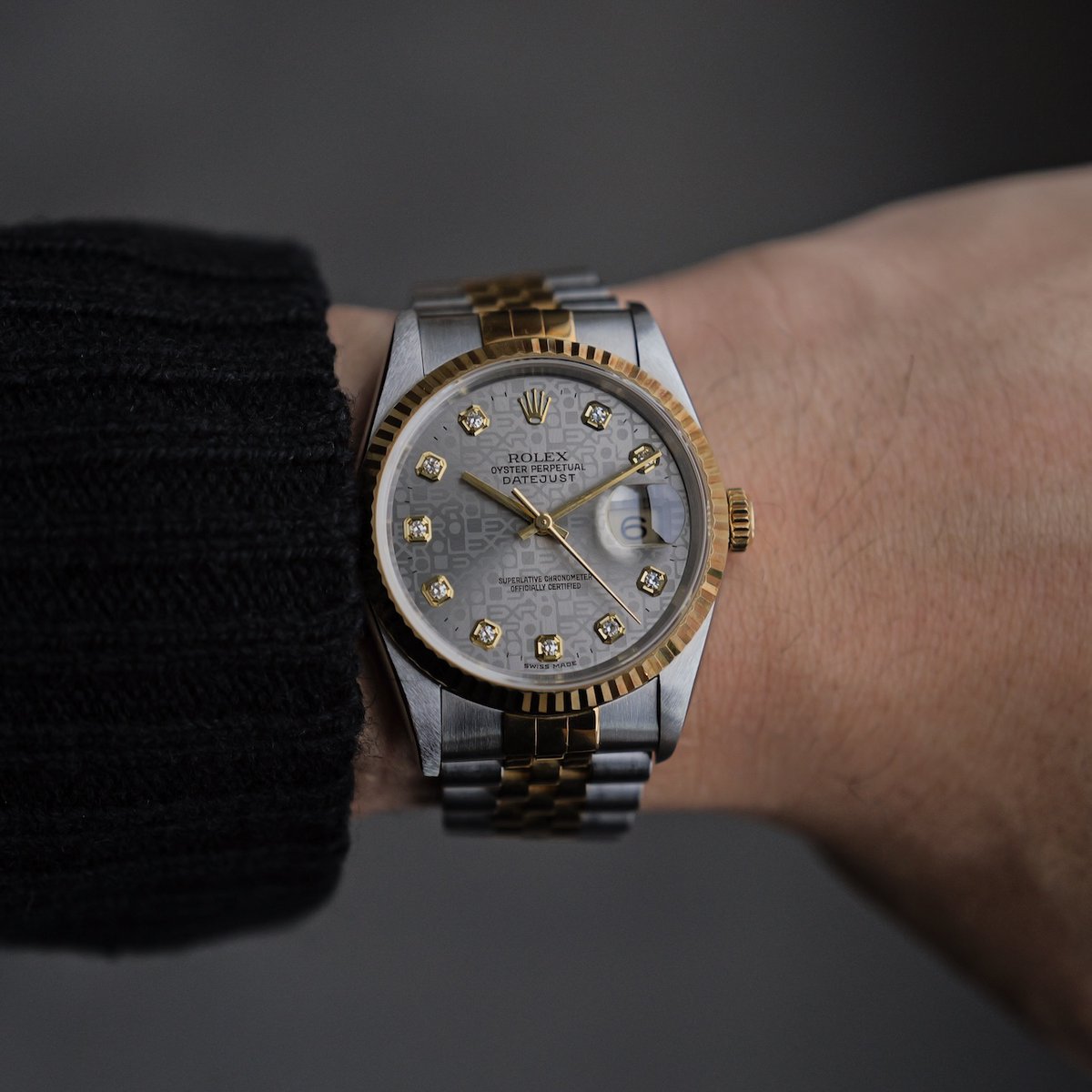 ENZO_Shop's tweet photo. 1996年デイトジャストRefe.16233G、ダイヤモンド・コンピューターダイヤル。裏蓋シールの残った綺麗な個体です。
販売中です🙌 https://t.co/FjsdUdwfFy