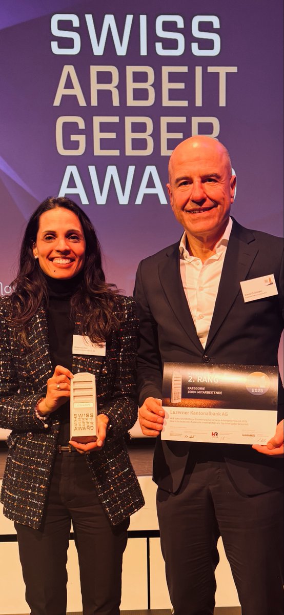 Wir gehören zu den besten Arbeitgebern der Schweiz! Beim Swiss Arbeitgeber Award 24 haben wir in der Kategorie «Grosse Unternehmen» den 2. Platz erreicht. Danke an unser grossartiges Team – gemeinsam machen wir die LUKB zu einer Arbeitgeberin, die bewegt.
lukb.ch/ueber-uns/medi…