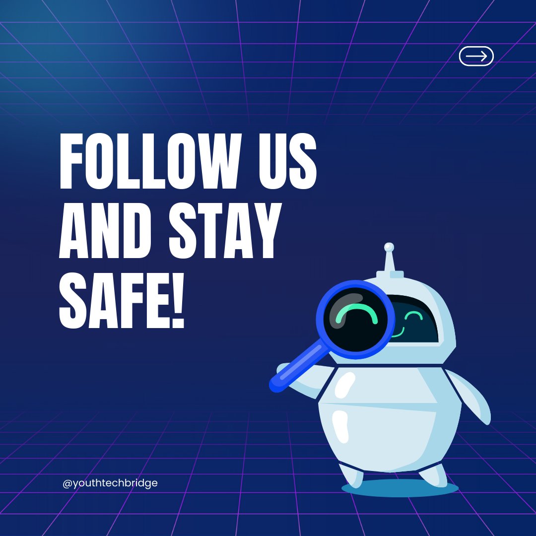 Cybersecurity Starts With You!
Implement these tips today and protect your digital footprint. Share these tips to help others stay secure! 
Follow <a href="/YouthTechBridge/">Youth Tech Bridge</a> for more.
#ThinkBeforeYouClick #CyberSecurityAwareness #OnlineSafety