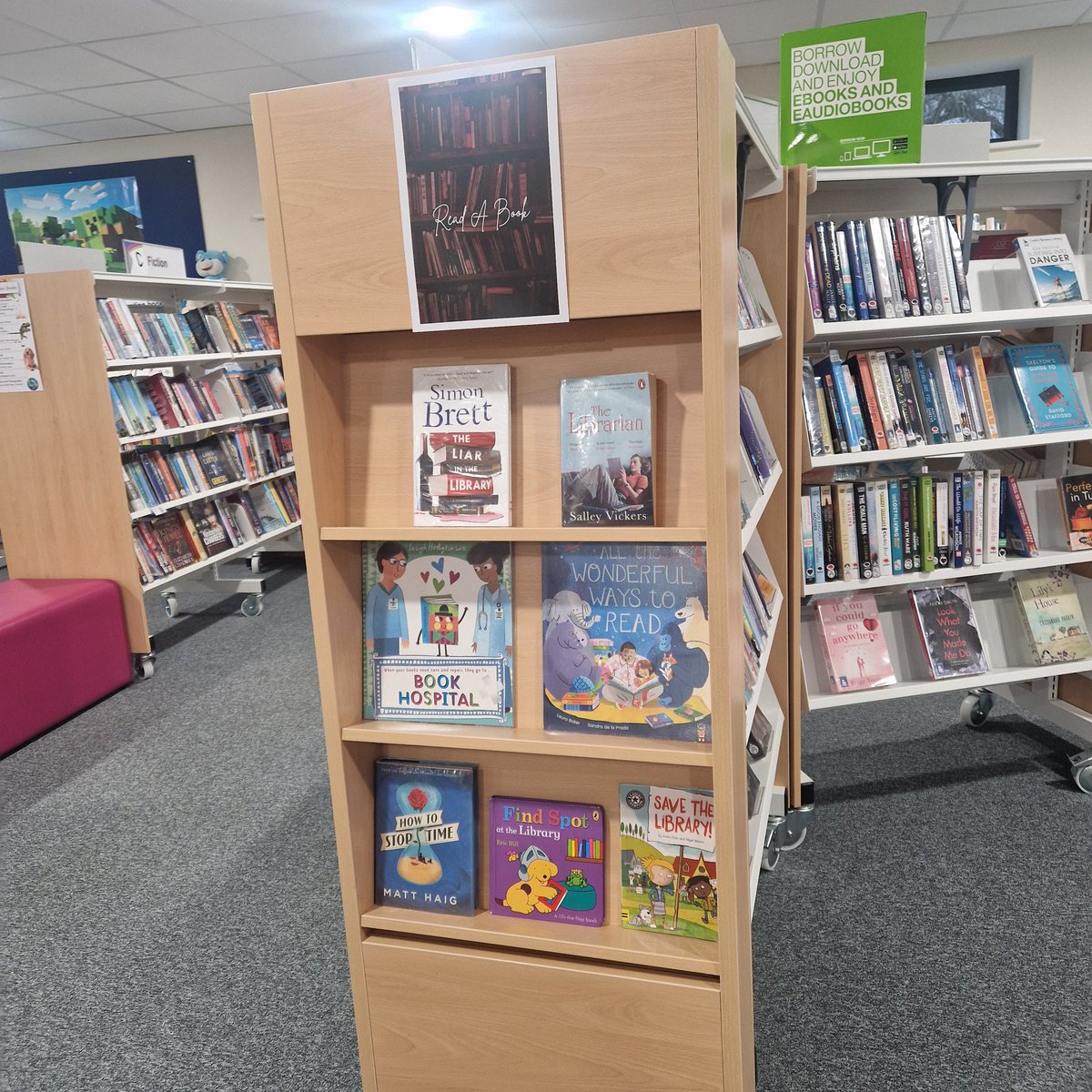 KnebCommLibrary's tweet photo. Come visit Knebworth Library &amp; escape into the  library &amp; all the books to discover.

#knebworthibrary
#locallibrary
#communitylibrary
#bookdisplay 
#hertslibraries https://t.co/mQZxLowMtn
