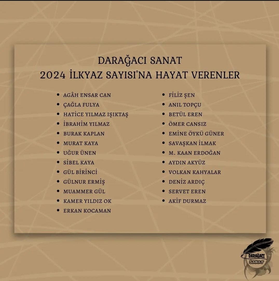 Edebiyat kökenli Darağacı Sanat dergisinin 2024 İlkyaz Sayısı çıktı!
Dosya konusunun Edebiyat ve Göç bu sayımız sanatseverlerini bekliyor! 🍁🍂☔
Yaz sayımıza ulaşmak için: daragacisanat.com/magaza/
#DarağacıSanatdergisi #edebiyat #edebiyatvegöç #dergi #sanat #ilkyazsayısı