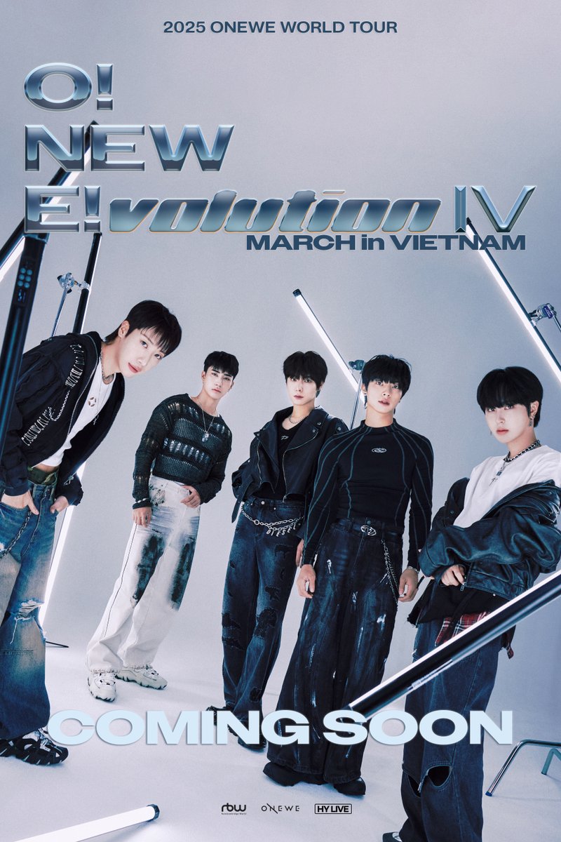 2025 ONEWE WORLD TOUR 'O! NEW E!volution IV'
IN VIETNAM COMING SOON

2025 🎉🎉🎉 Coming Soon 🎉🎉🎉 Hãy cùng chờ
đợi CONCERT đầu tiên của ONEWE tại Viêt Nam

#원위 #ONEWE #RBW #HYLIVE
#Special_Concert #coming_soon
