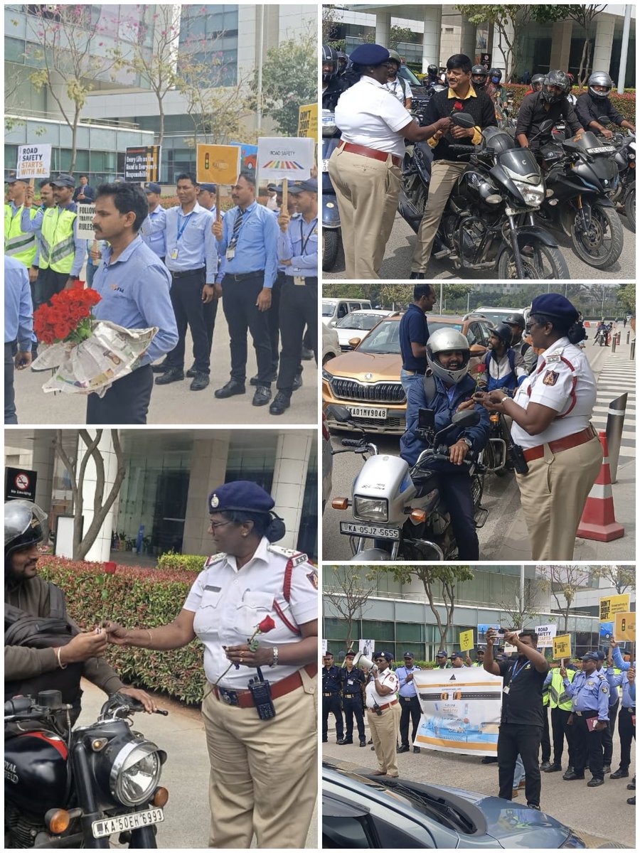 halairporttrfps's tweet photo. #nationalroadsafetyweek2025
#ರಾಷ್ಟ್ರೀಯರಸ್ತೆಸುರಕ್ಷತಾಸಪ್ತಾಹ2025
"Today our officer organized a unique awareness program for Commuters, Roses were given,spreading awareness about the importance of following traffic rules. #Trafficawarenes https://t.co/JrN9Hccubt
