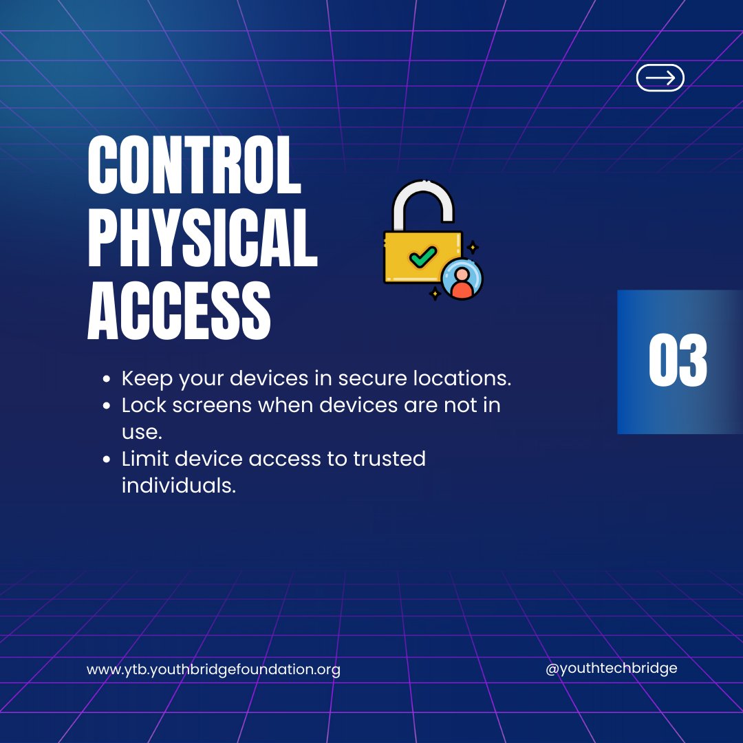 Your devices are only as secure as their physical environment. Keep unauthorized hands off your tech by locking screens and securing devices in safe spaces.
#CyberSafe #DigitalSecurity #ProtectYourDevices