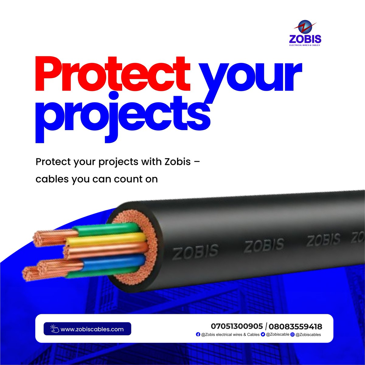 myzobiscables's tweet photo. Strong projects need strong cables 💪🔌
Protect your electrical works with Zobis Cables built for durability & reliability.
No short circuits here. 😉⚡
#ZobisCables #StayConnected #madeinnigeriacable #Construction #electricalcables https://t.co/0m3vJCNt7n