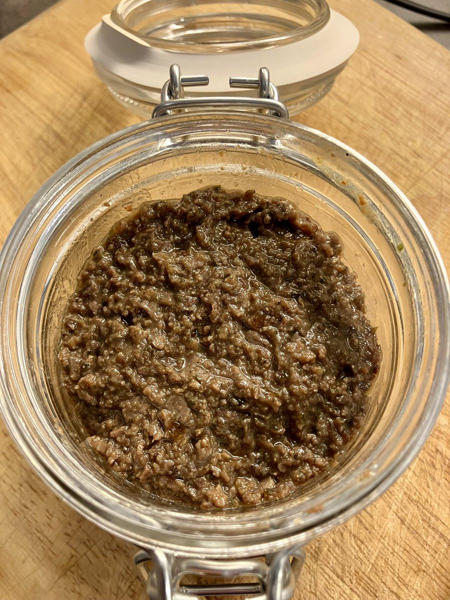 KrisBlackRose's tweet photo. Thanks for the recipe Dr. Jen @drjenunwin ! I made #beefliver pâté, now resting in the fridge. #beef #liver #organmeat https://t.co/jj5hNBu74N