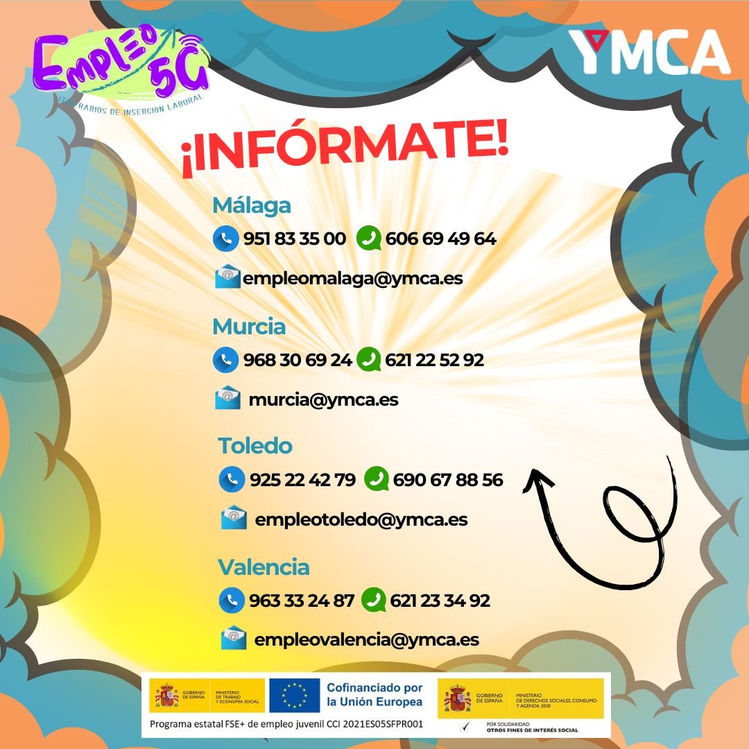 ymca_esp's tweet photo. ¿Tienes menos de 29 y buscas trabajo? 💼🤝

En Ágora de Empleo, transforma tus inseguridades en confianza. Comparte tus dudas en un espacio seguro, aprende estrategias y gana confianza en tu búsqueda, con apoyo de otros/as #jóvenes. Infórmate en Málaga, Murcia, Toledo o Valencia. https://t.co/NNy8KIJ4pN