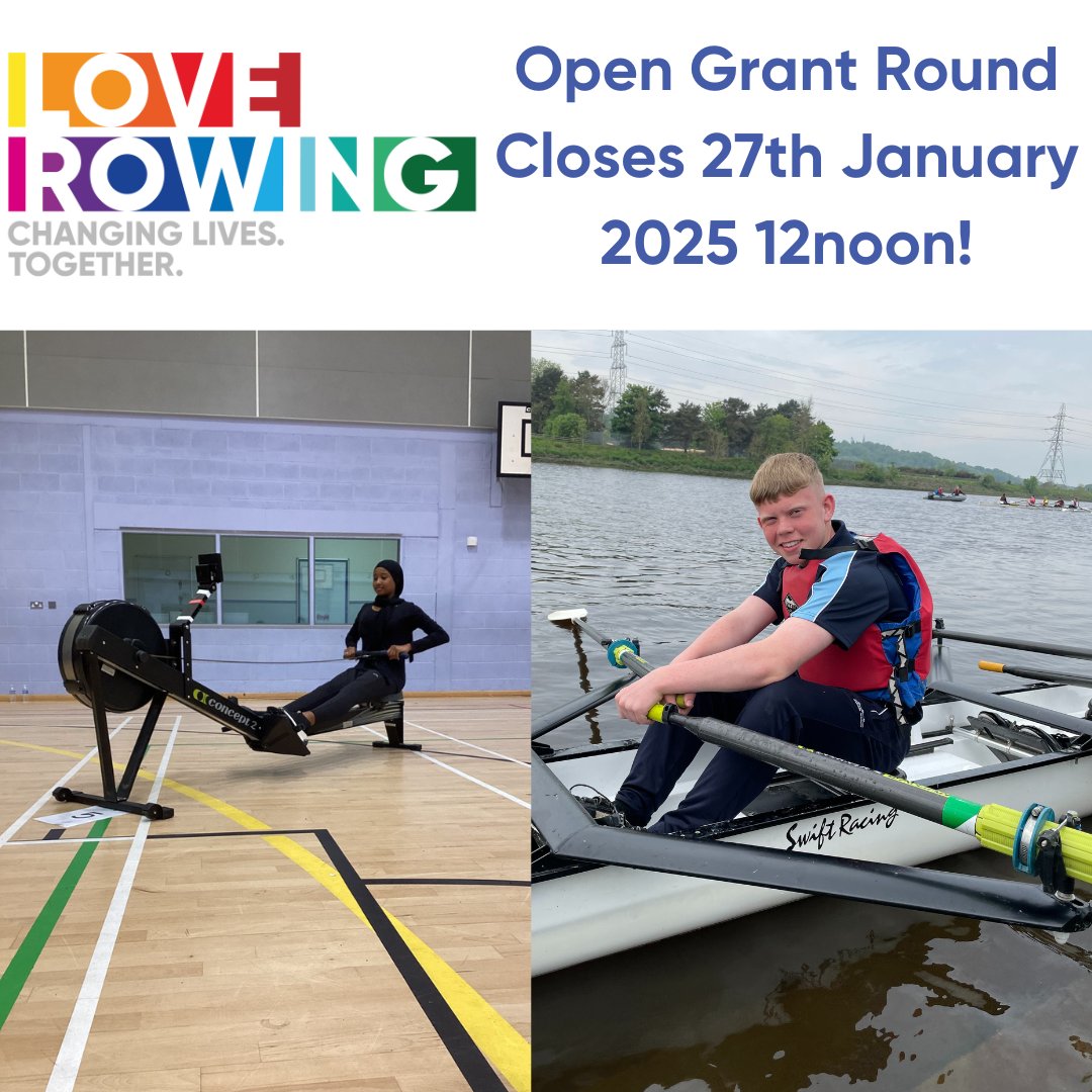 Reminder!!!!

The Love Rowing Open Grant Round closes on 27th January 2025 at 12noon. Let's change lives together through rowing. loverowing.org/grants/