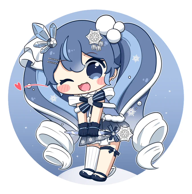 クリスタルちゃんウインク#雪ミク2025 