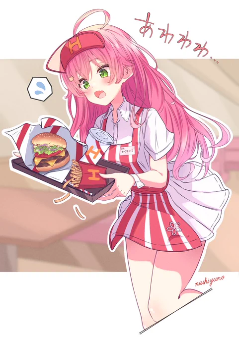 みこ店長「がんばってねぃ〜」#miko_Art #ホロナルド 