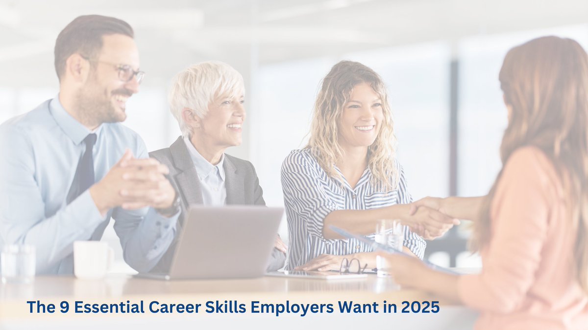 JobLookupGlobal's tweet image. From mastering your tech ability to sharpening your creativity and soft skills, this guide has you covered! 
9 Essential career skills employers will look for in 2025 👇 

🔗joblookup.com/explore/the-9-…

#CareerSkills #FutureOfWork #careers #jobsearch