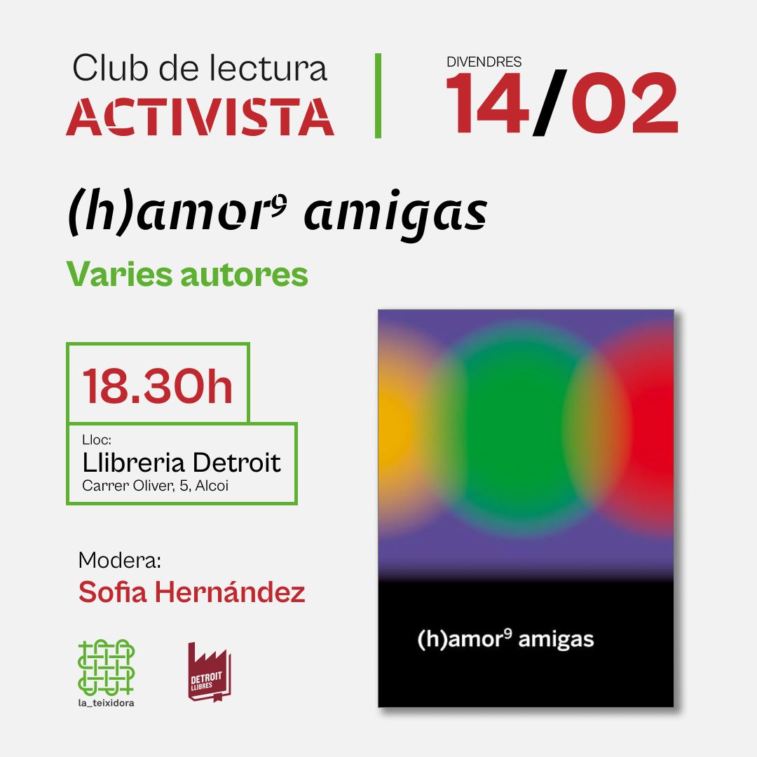 Donem inici al Club de Lectura Activista 2025!! 🎉 Sempre amb <a href="/DetroitLlibres/">Detroit Llibres</a> 
La primera data serà el 14 de febrer a les 18:30h i parlarem d’amor amb <a href="/socsuau/">socsuau</a>  💖💖