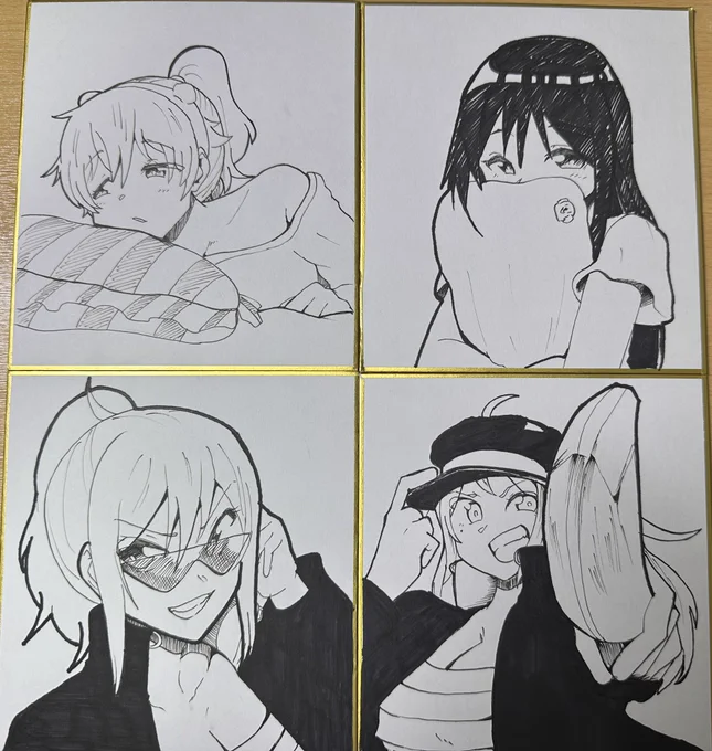ミニ色紙は虹ヶ咲メンバーを描きました!
ちょっとしたテーマやギャグに全振りのものもあります!
 #僕ラブ44 