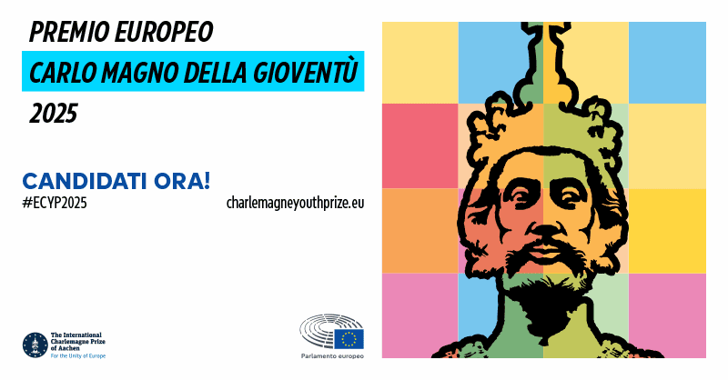 🌍 Sei giovane (16-30), vivi nell’UE e hai un progetto che promuove la democrazia, la cittadinanza attiva e rafforza i legami tra le comunità? 
🏆 Partecipa al Premio Carlo Magno! 
Scadenza: 30/01. 
europarl.europa.eu/topics/it/arti… 
<a href="/Europarl_EN/">European Parliament</a>