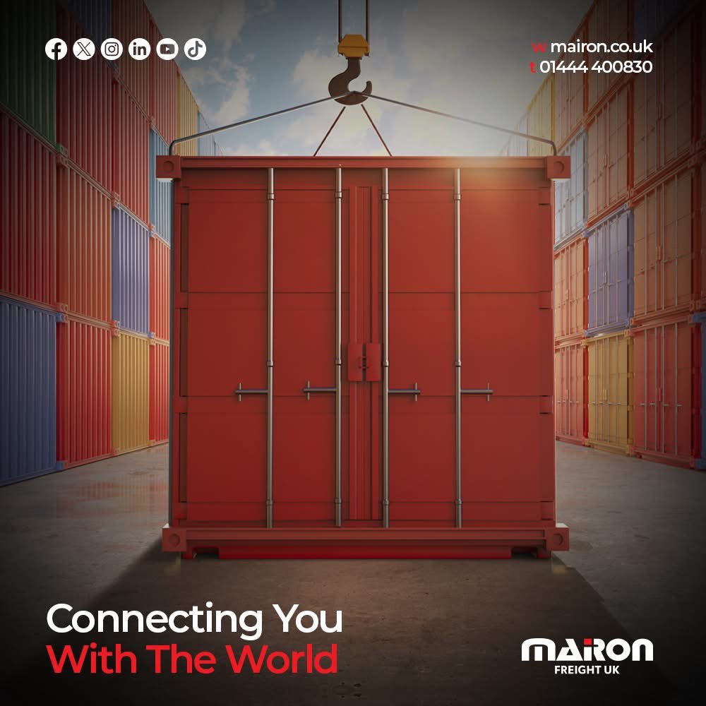 MaironFreightUK's tweet image. Mairon Freight bridges the globe one container at a time 🌎

Trust us to handle your cargo with expertise every step of the way 🫱🏻‍🫲🏽

💻 mairon.co.uk
📧 jordan@mairon.co.uk
☎️ 01444 400830

#MaironFreightUK #GlobalLogisticsPartner #FreightManagement