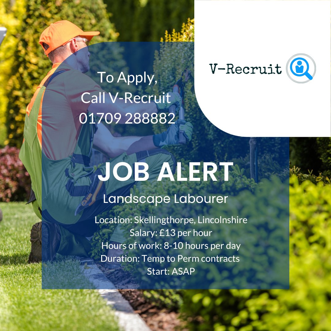VRecruitLTD's tweet photo. #Lincoln #Landscaping #Landscaper #CSCSLandscaper #Lincolnshire #LincolnshireJobs https://t.co/z5iYqve2nu