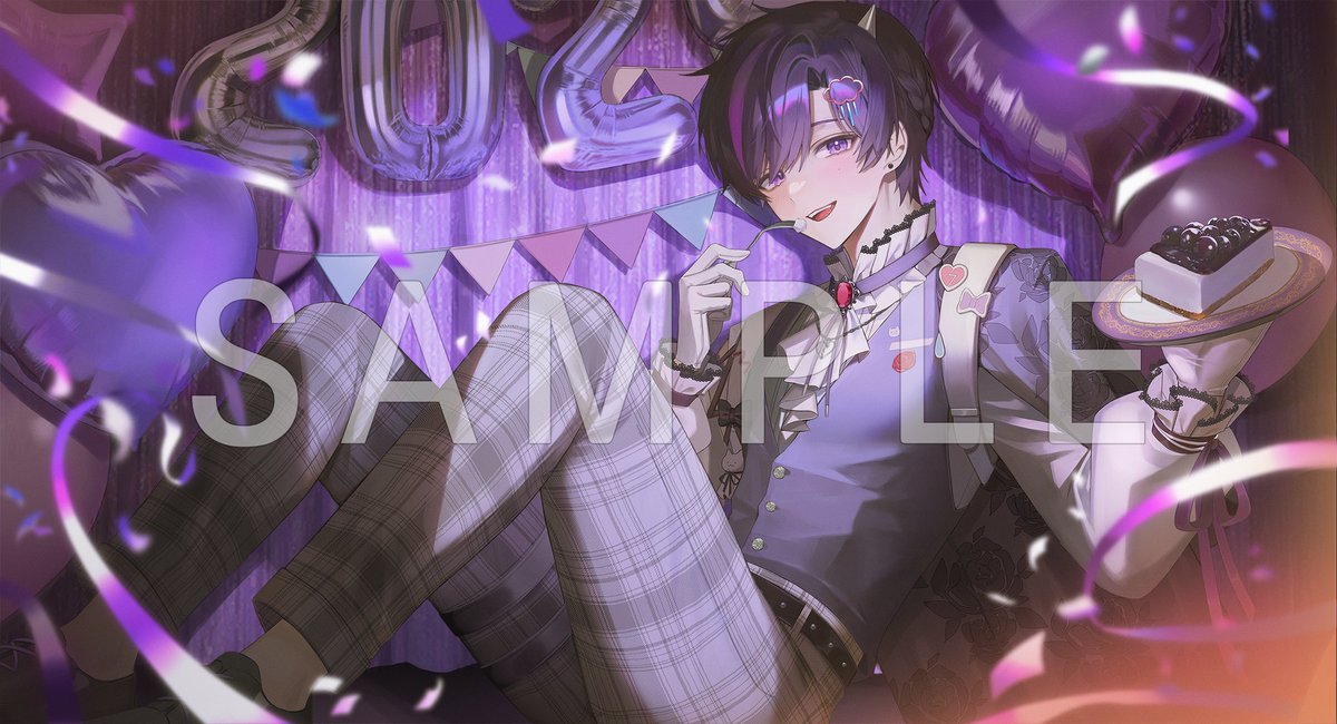 오토 레이니(@ OT0RAINY) 님의 생일 기념 일러스트를 작업했습니다🥳🎂

スコシズムのオト・レイニーさんの誕生日記念イラストを担当させていただきました！
よろしくお願いいたします☔🥀