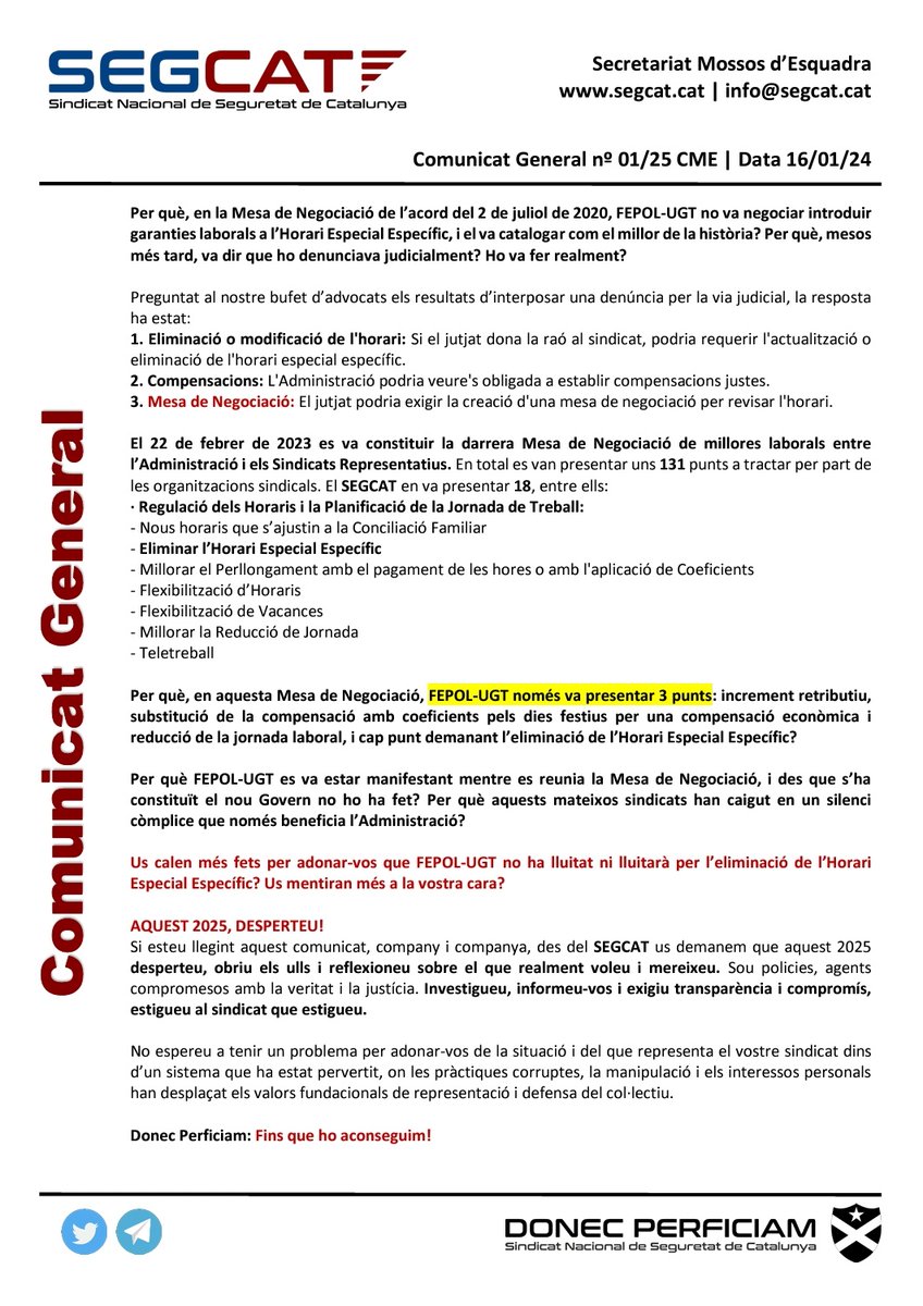 Seg_Cat's tweet photo. ⚠️ L’Horari Especial Específic vulnera els teus drets! Sense garanties, conciliació ni compensacions justes.
🔴 SEGCAT defensa eliminar-lo i negociar horaris dignes per a tothom.
Aquest 2025, desperta i exigeix el que mereixes! 💪
#Mossos #DretsLaborals #Justícia https://t.co/RpRGTk5bYW