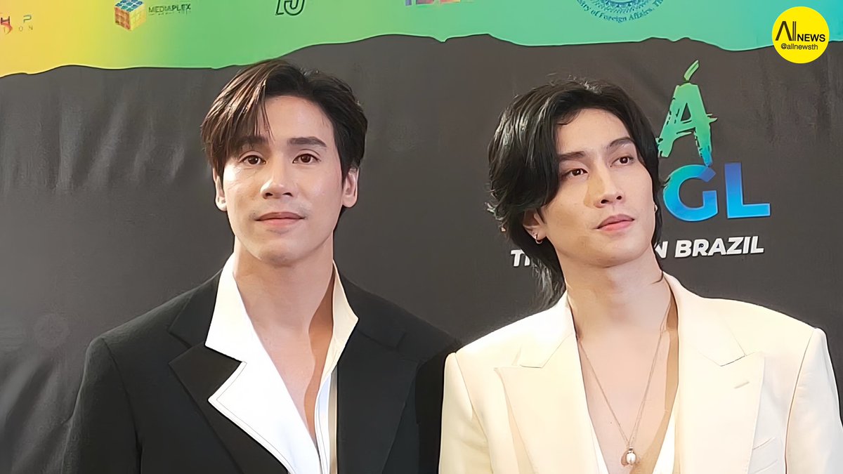 AllNews_th's tweet photo. "เจษ-ไบเบิ้ล" ร่วมงานแถลงข่าว "OLA BL&amp;GL THAILAND IN BRAZIL" 

JBB READY FOR OLÁ BL IN BRAZIL
#OLABLGL_PressConTHxJesBible
#jesbible #เจษไบเบิ้ล
#jesjpp #BibleWichapas 
#OLABLGL_PressConTH https://t.co/RphTezKONw
