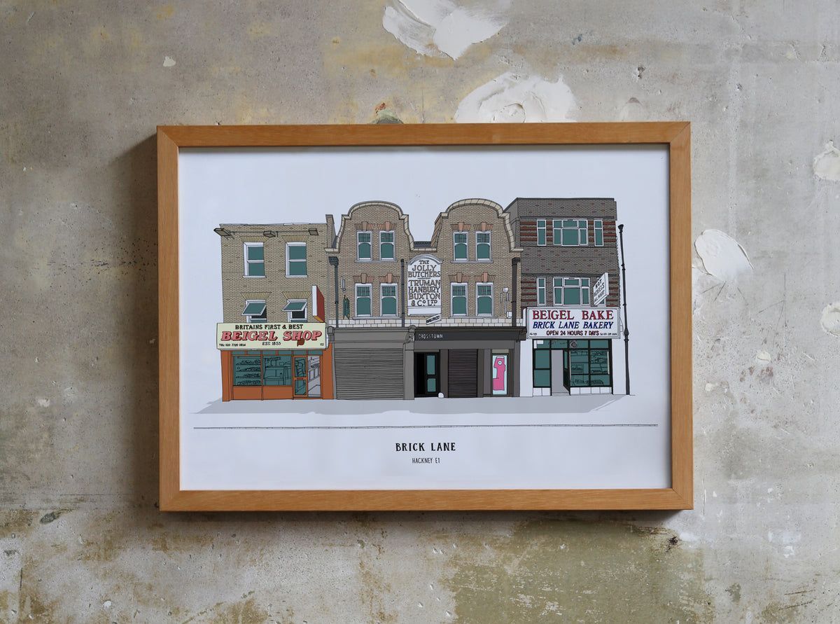 Just dropped my latest illustrated print! Celebrating the iconic charm of Brick Lane with the legendary Beigel Shop and Beigel Bake—two East End landmarks you can’t miss. #BrickLane #Illustration bit.ly/40kHUgd