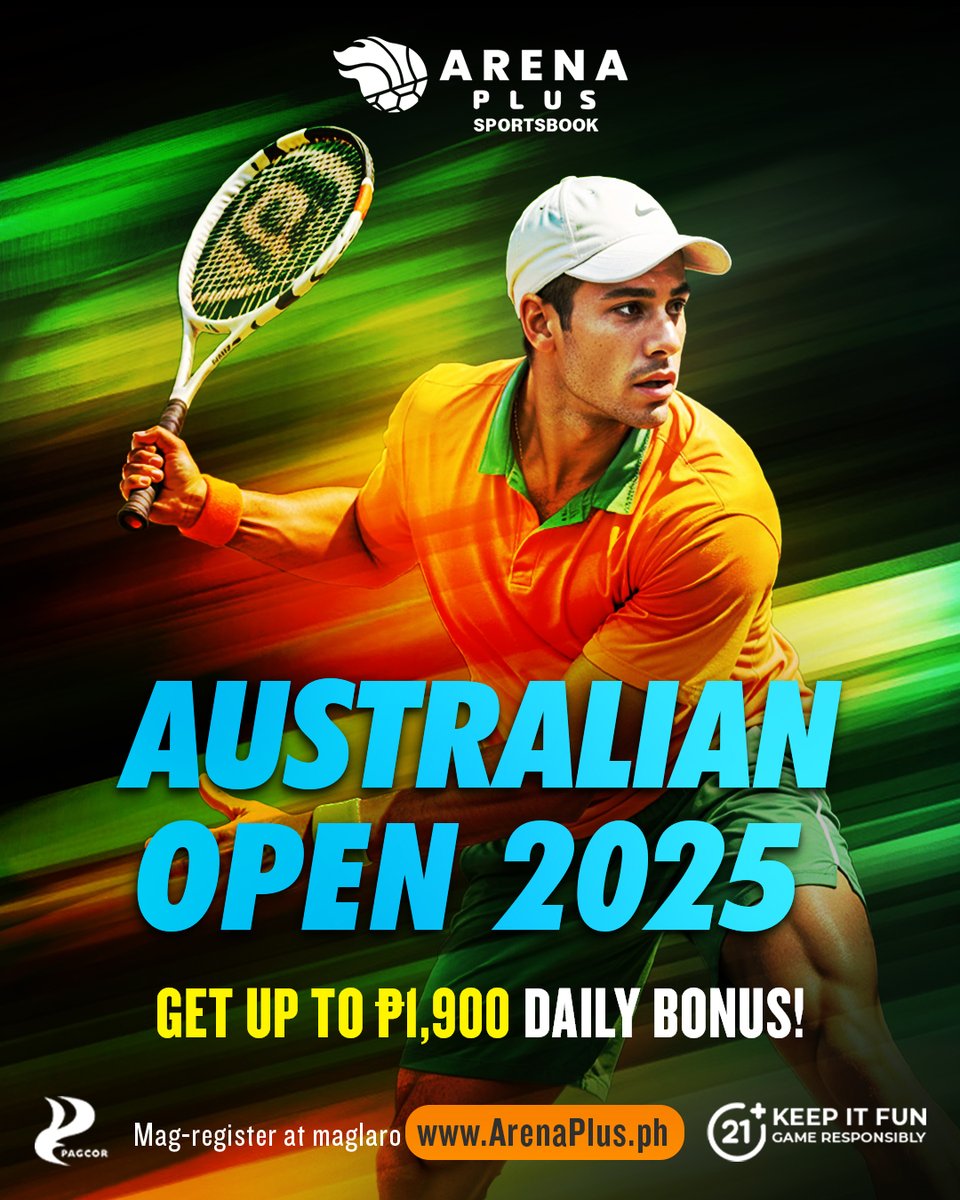 arenaplusph's tweet photo. Feel the energy of ace players—from the land down under! 🎾🦘

Sino ang inaabangan mong pumalo sa court? Keep your eyes on the ball, pati na rin sa pambato mo, Ka-Astig! 🥎

Get up to ₱1,900 daily on ArenaPlus! LINK IN BIO 📲

#ArenaPlusPH #AstigSaSports #KasamaKaSaPanalo #AustralianOpen