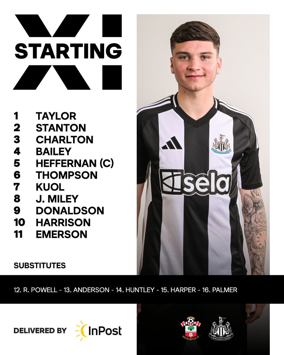 🚨 TEAM NEWS 🚨  

Here's how #NUFC's U21s line-up for today's Premier League 2 clash against Southampton!

Good luck, lads! 💪