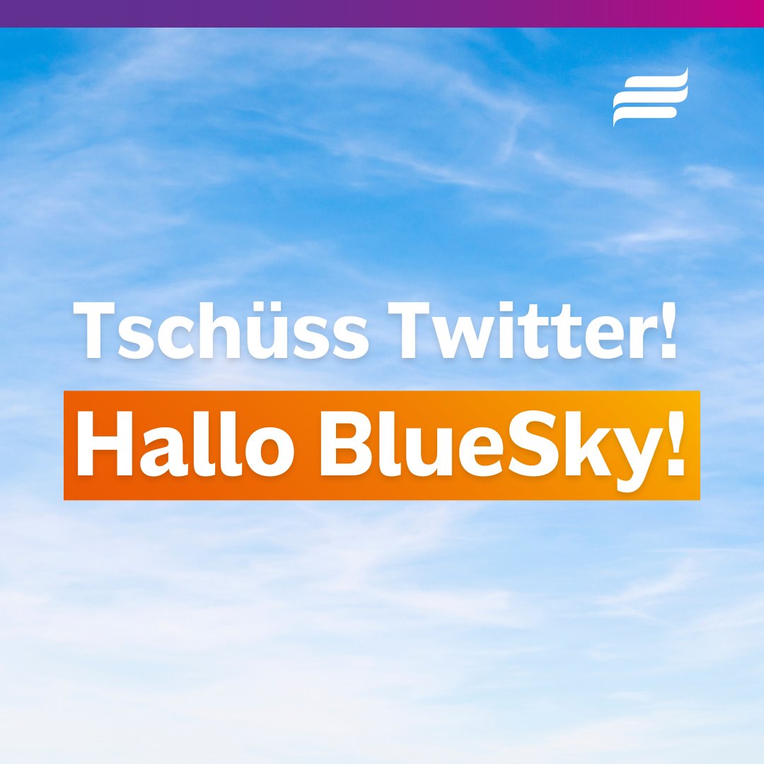 Wir gehen rüber! Seid dabei! Ab sofort findet Ihr uns auch auf #BlueSky unter
➡️bsky.app/profile/bundes…
Gleichzeitig sagen wir Tschüss Twitter und danken euch, unseren Follower_innen für die Treue seit 2013. Dieser Account bleibt vorerst bestehen. Das Posten stellen wir hier ein.