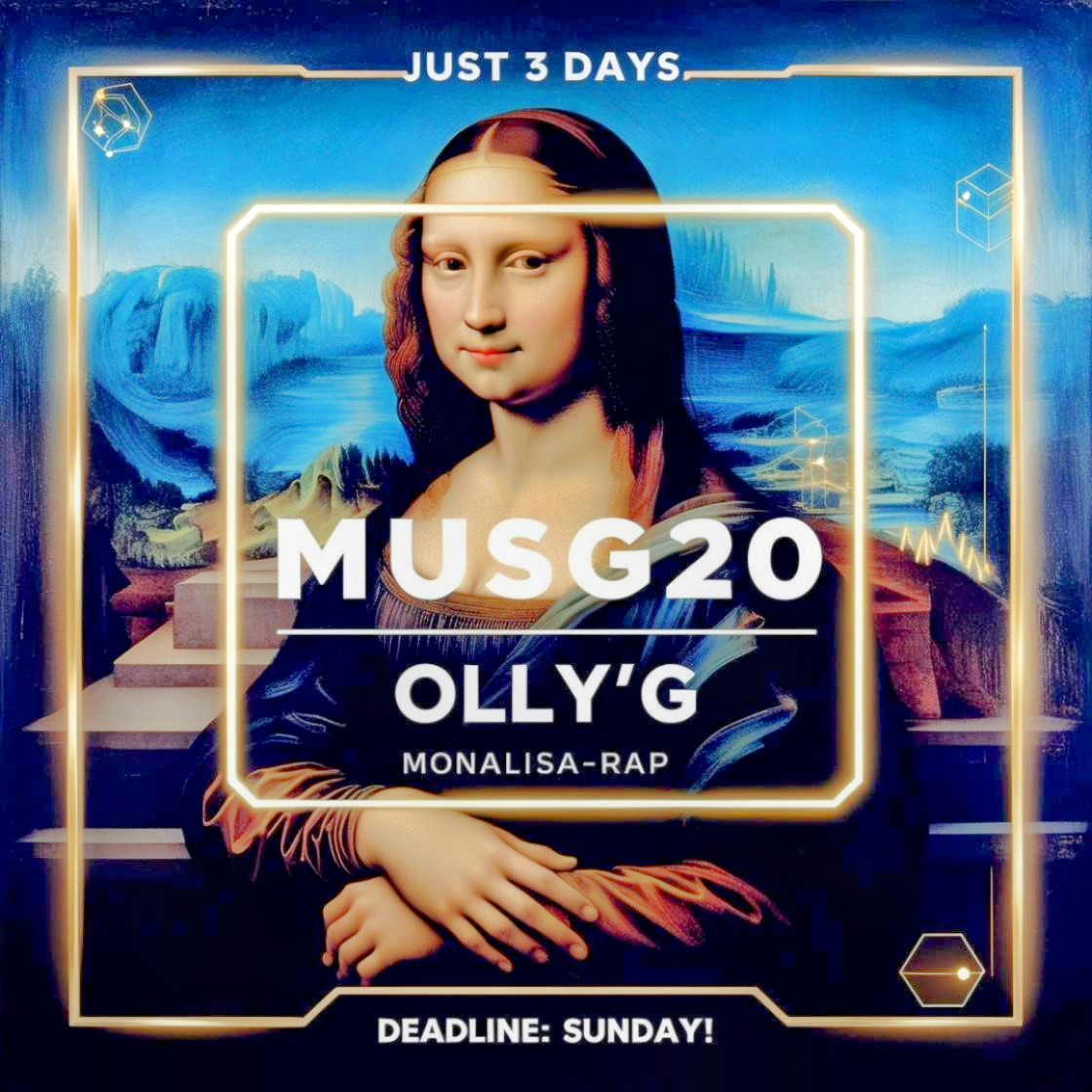 Rapha_GA01's tweet photo. 1️⃣ GIVEAWAY ALERT!
Secure Your MUSG20 MonaLisa-Rap  by #OllyG #DataNFT

🛑 Deadline: Sunday

 Join the future of music and blockchain with #MUSG20 MonaLisa-Rap!

Want to win exclusive rewards? 

#Giveaway Prizes: Details below 👇
( $SOL , #NFTs &amp; more)

@SigmaXMusic @itheum
1/4 https://t.co/9rwjBxGCHO