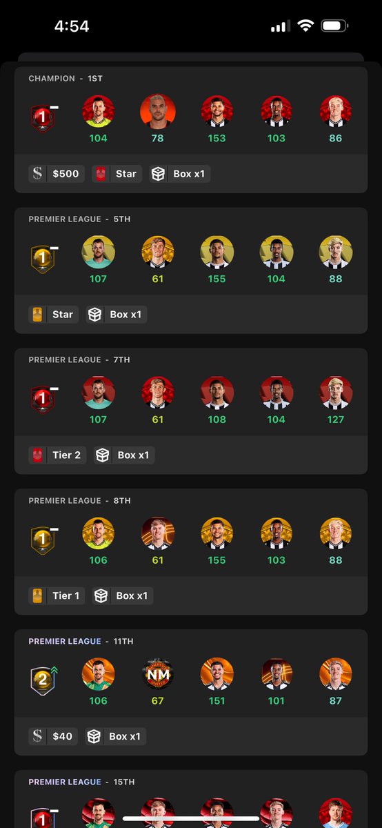 Cang3d's tweet photo. Lots of rewards this gameweek and by far my best cash reward this season. #sorare #nufc https://t.co/iBBiNVBb2B