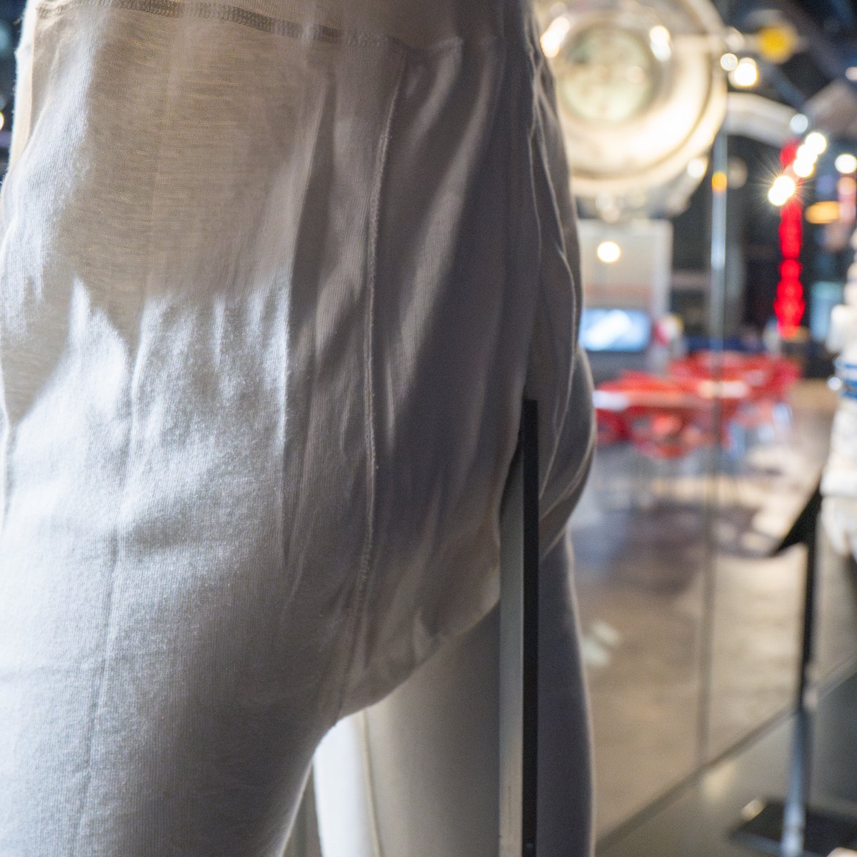 spacecentre's tweet photo. Word of the day is 'spigot': a short metal rod which connects the base plate to the foot or ankle of a mannequin, providing support and stability.

'Bum Spigot': like a spigot, but up the bum.

Example: Our Curator used a bum spigot to display Buzz Aldrin's underwear. https://t.co/mO6AuNsgFW