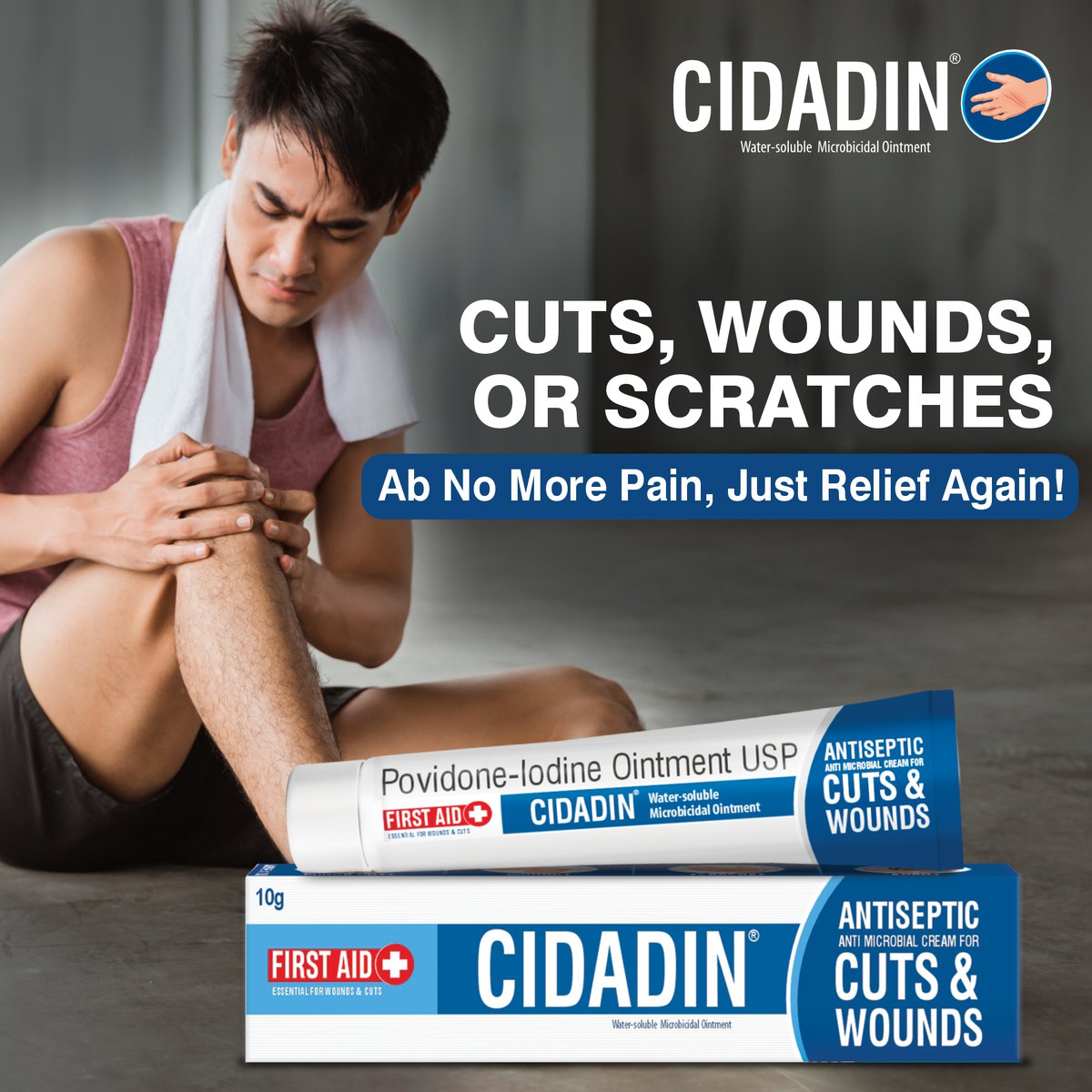 thecidadin's tweet photo. Minor cuts, wounds, or scratches? No more pain, just relief with Cidadin!  Get back to feeling your best with fast healing and protection. Because your skin deserves the best care. 

#Cidadin #WoundCare #AntisepticCare #SkinProtection #QuickHealing #FirstAidEssential https://t.co/cUBpz4OZjX