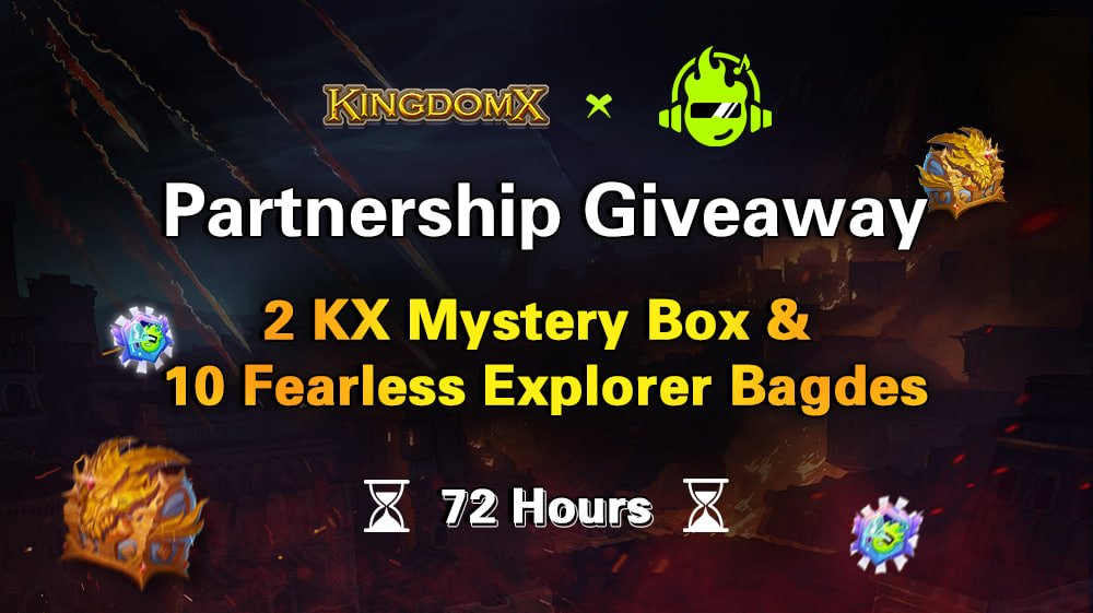 🔥Meet our new partner <a href="/FireverseV/">Fireverse Ventures</a>, the music platform where creators and fans unite through AI-powered tools and blockchain-driven ownership. 🤝

💥Giveaway Alert!!!💥

🚀To celebrate the partnership between #KingdomX x #Fireverse, we're holding a giveaway together!
🎁12 Winner