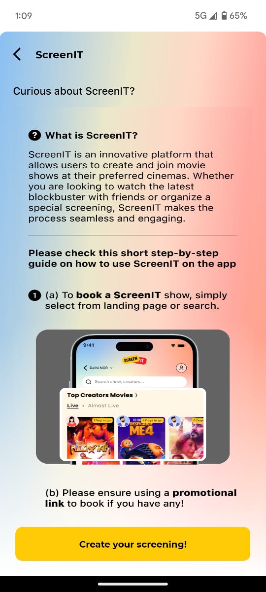heyopinionx's tweet image. #PVR Started #ScreenIT in Kochi
Now available in Forum and Lulu

We can select shows and watch as a group of friends 

Only limited amount of movies are now available mostly are hindi

If we promote movies we can earn from it