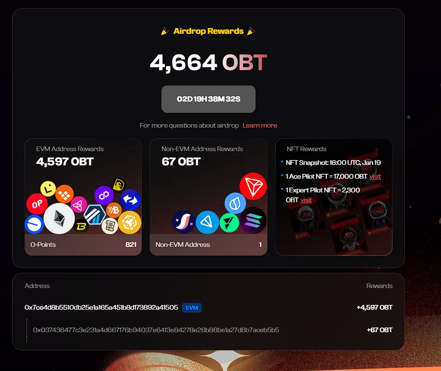 kriptogelisim's tweet photo. Orbiter Checker gelmiş.

Link: https://t.co/j8hR76L9nb

Bana  4600 $OBT  vermişler. 800 puan falan vardı. Bir de NFT vardı.  Size kaç gelmiş ? https://t.co/17Kb4FSQGE
