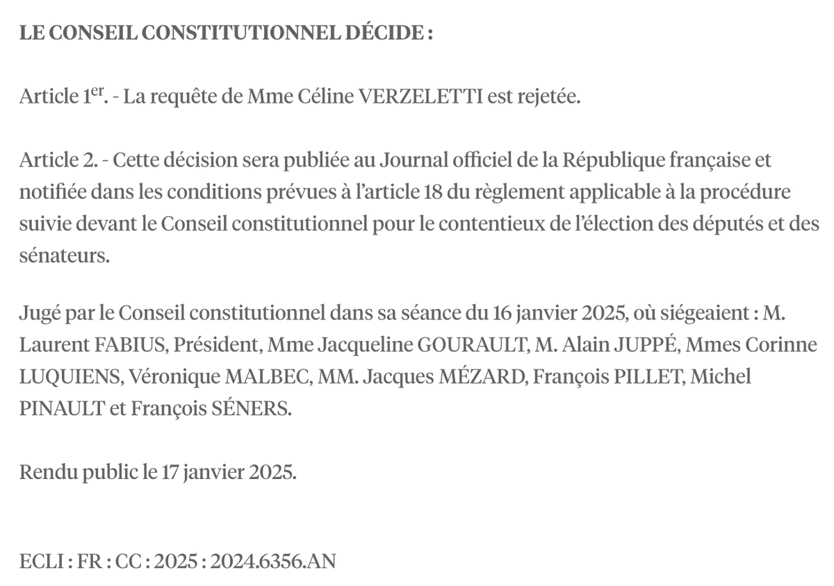 Danielle Simonnet (@simonnetdeputee) on Twitter photo Victoire ! Le conseil constitutionnel rejette la demande d'annulation de mon élection et d'inéligibilité déposée à mon encontre par la France insoumise et C. Verzeletti, ainsi que celle contre mon camarade <a href="/alexiscorbiere/">Alexis Corbière</a>, et comme il l'avait fait précédemment pour <a href="/hendrik_davi/">Hendrik Davi</a>. Victoire ! Le conseil constitutionnel rejette la demande d'annulation de mon élection et d'inéligibilité déposée à mon encontre par la France insoumise et C. Verzeletti, ainsi que celle contre mon camarade <a href="/alexiscorbiere/">Alexis Corbière</a>, et comme il l'avait fait précédemment pour <a href="/hendrik_davi/">Hendrik Davi</a>.
