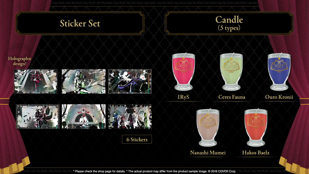 GeekJack_Store's tweet image. #holoPromise "The broken promise" Special Merch sales will end today, 18:00 Jan. 20 (JST).

🔽Lineup🔽
-Square Acrylic Stand
-Jewelry Button Badge
-Sticker Set
-Candle

The candles are fabulous in their own colors!💎🌿⏳🪶🎲

🛍️ shop.geekjack.net/collections/ho…

#hololiveEN